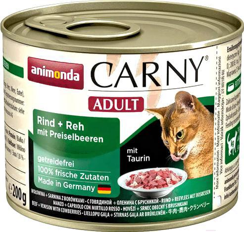 Корм для кошек Animonda Carny Adult с говядиной, олениной и клюквой (200г), Carny Adult с говядиной, олениной и клюквой 200г
Корм для кошек Animonda Carny Adult с говядиной, олениной и клюквой (200г), Carny Adult с говядиной, олениной и клюквой 200г