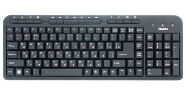 Клавиатура Sven Standard 309M USB чёрная, Клавиатура т.м. Sven Standard 309M Black (USB)
Клавиатура Sven Standard 309M USB чёрная, Клавиатура т.м. Sven Standard 309M Black (USB)