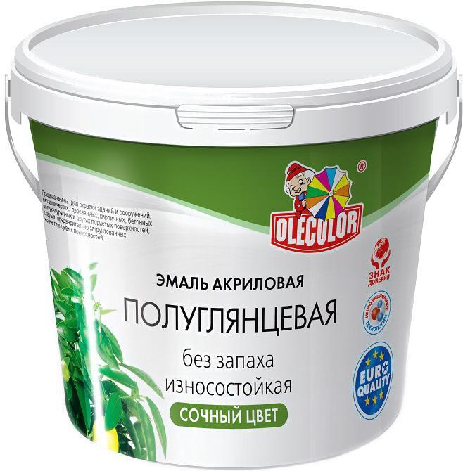 Эмаль Olecolor Полуглянцевая 2 кг (белый) 
Эмаль Olecolor Полуглянцевая 2 кг (белый)