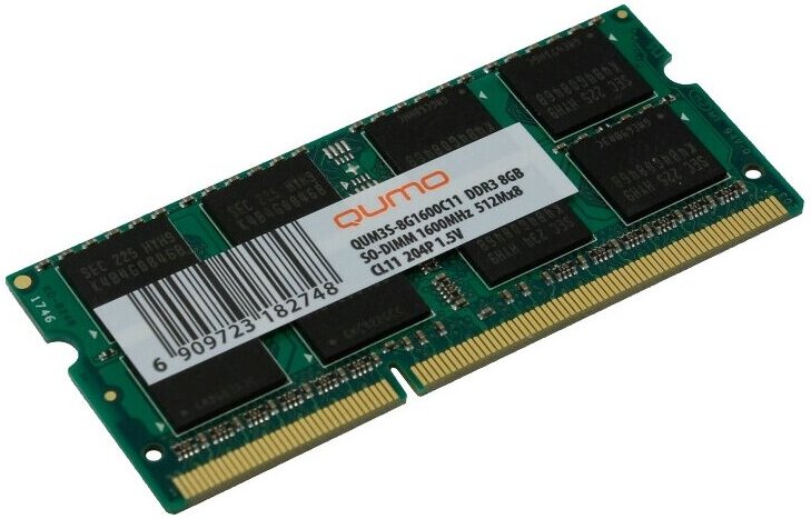 Оперативная память QUMO DDR3 SODIMM 8Gb PC3-12800, Оперативная память QUMO DDR3 SODIMM 8Gb PC3-12800 QUM3S-8G1600C11
Оперативная память QUMO DDR3 SODIMM 8Gb PC3-12800, Оперативная память QUMO DDR3 SODIMM 8Gb PC3-12800 QUM3S-8G1600C11