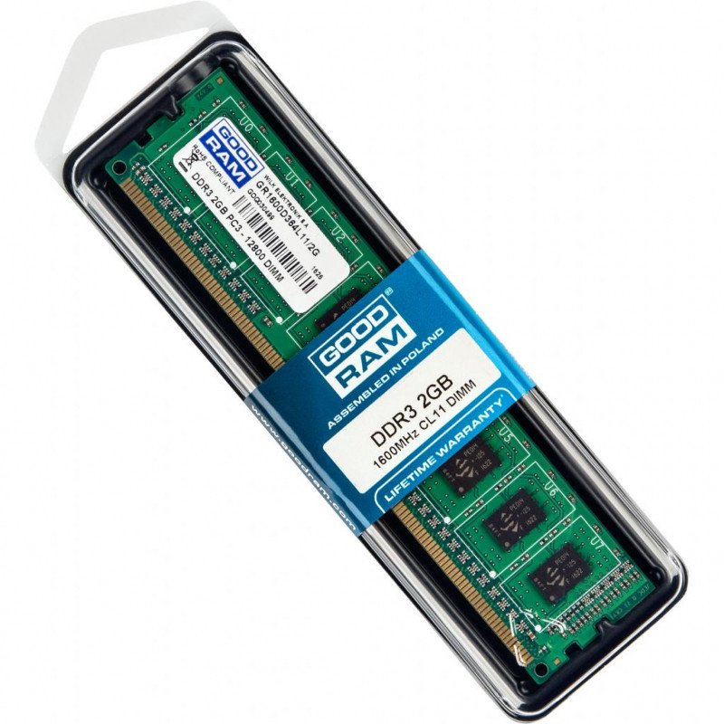 Оперативная память GOODRAM 2GB DDR3 PC3-12800 (GR1600D364L11/2G), 2GB DDR3 PC3-12800
Оперативная память GOODRAM 2GB DDR3 PC3-12800 (GR1600D364L11/2G), 2GB DDR3 PC3-12800