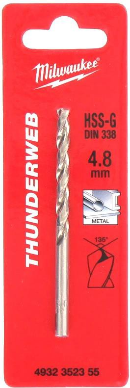 Сверло Milwaukee HSS-G 4932352355, Сверло Milwaukee HSS-G DIN338 4.8 1шт по металлу 4932352355
Сверло Milwaukee HSS-G 4932352355, Сверло Milwaukee HSS-G DIN338 4.8 1шт по металлу 4932352355