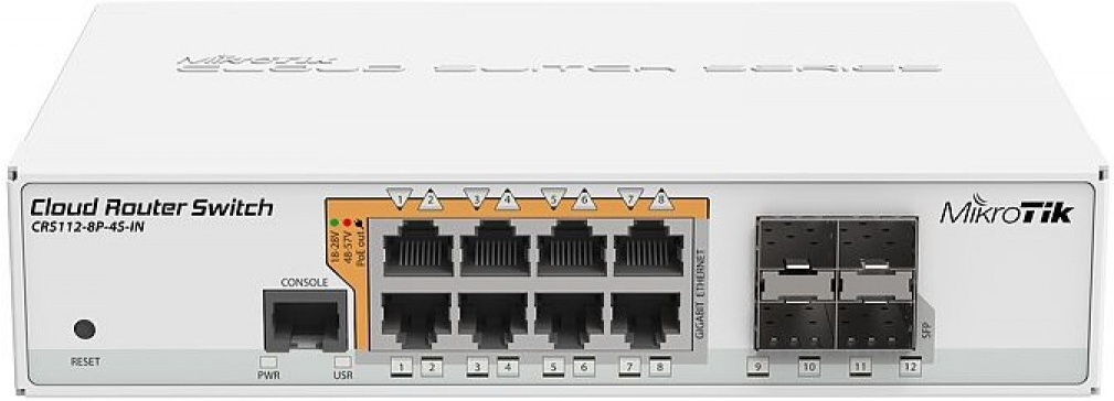 Коммутатор-маршрутизатор MikroTik CRS112-8P-4S-IN, Роутер MikroTik CRS112-8P-4S-IN (MikroTik CRS112-8P-4S-IN)
Коммутатор-маршрутизатор MikroTik CRS112-8P-4S-IN, Роутер MikroTik CRS112-8P-4S-IN (MikroTik CRS112-8P-4S-IN)