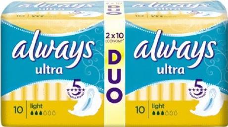 Прокладки гигиенические Always Ultra Light Duo 20шт ароматизированные, Гигиенические прокладки Always Ultra Light Duo 20шт ароматизированные
Прокладки гигиенические Always Ultra Light Duo 20шт ароматизированные, Гигиенические прокладки Always Ultra Light Duo 20шт ароматизированные