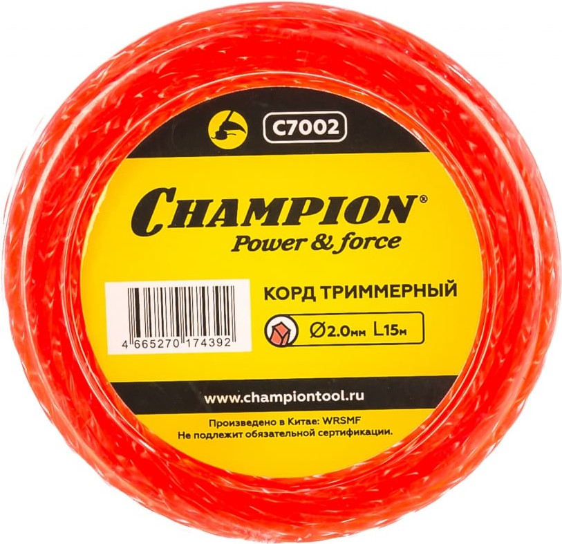 Принадлежности для мотокос и триммеров Champion Twisted Square 2.0 15 м витой квадрат, Леска для триммера Champion Twisted Square 2.0 15 м витой квадрат C7002
Принадлежности для мотокос и триммеров Champion Twisted Square 2.0 15 м витой квадрат, Леска для триммера Champion Twisted Square 2.0 15 м витой квадрат C7002