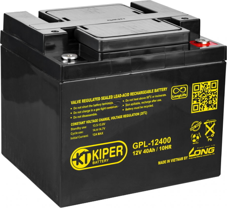 Аккумулятор для ИБП Kiper GPL-12400 12V/40Ah, Аккумулятор для ИБП Kiper GPL-12400 (12В/40 А·ч)
Аккумулятор для ИБП Kiper GPL-12400 12V/40Ah, Аккумулятор для ИБП Kiper GPL-12400 (12В/40 А·ч)