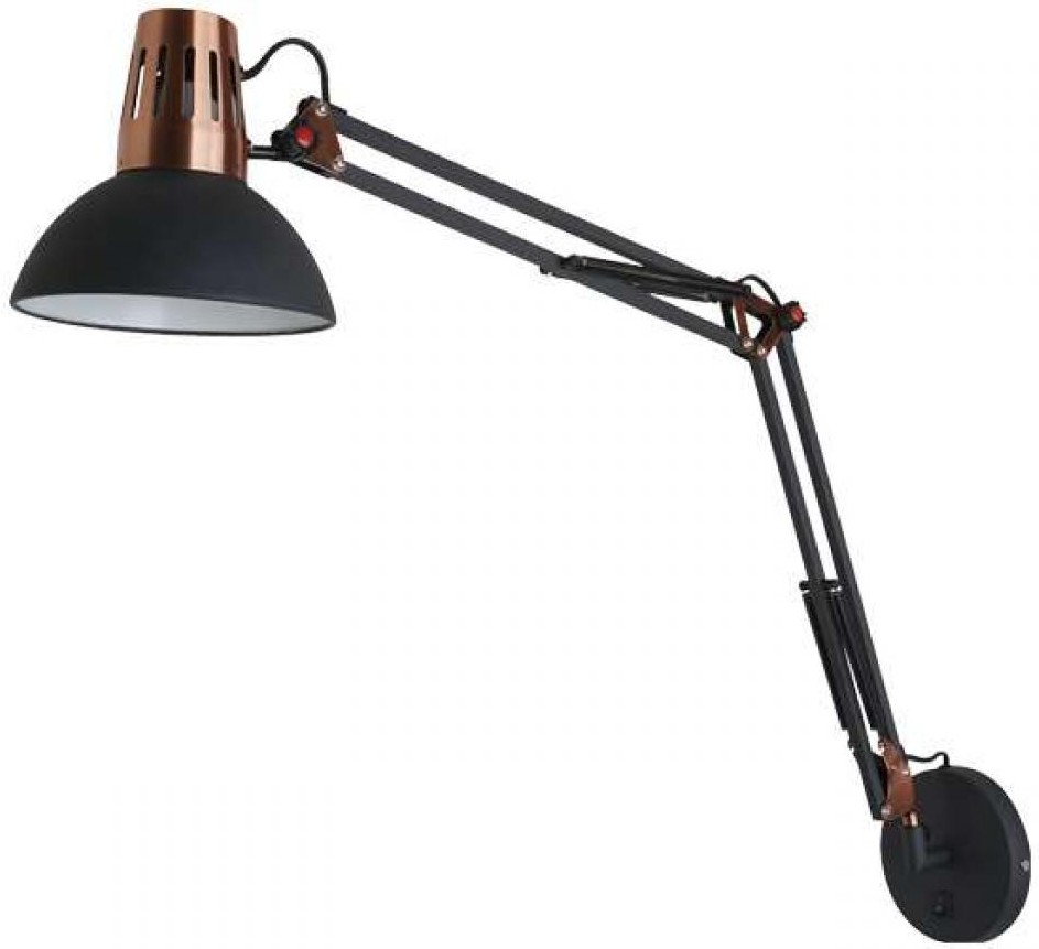 Бра Odeon Light 3318/1W ODL17 168 черный, медный Бра-трансформер с выключателем E27 60W 220V KAPAL
Бра Odeon Light 3318/1W ODL17 168 черный, медный Бра-трансформер с выключателем E27 60W 220V KAPAL