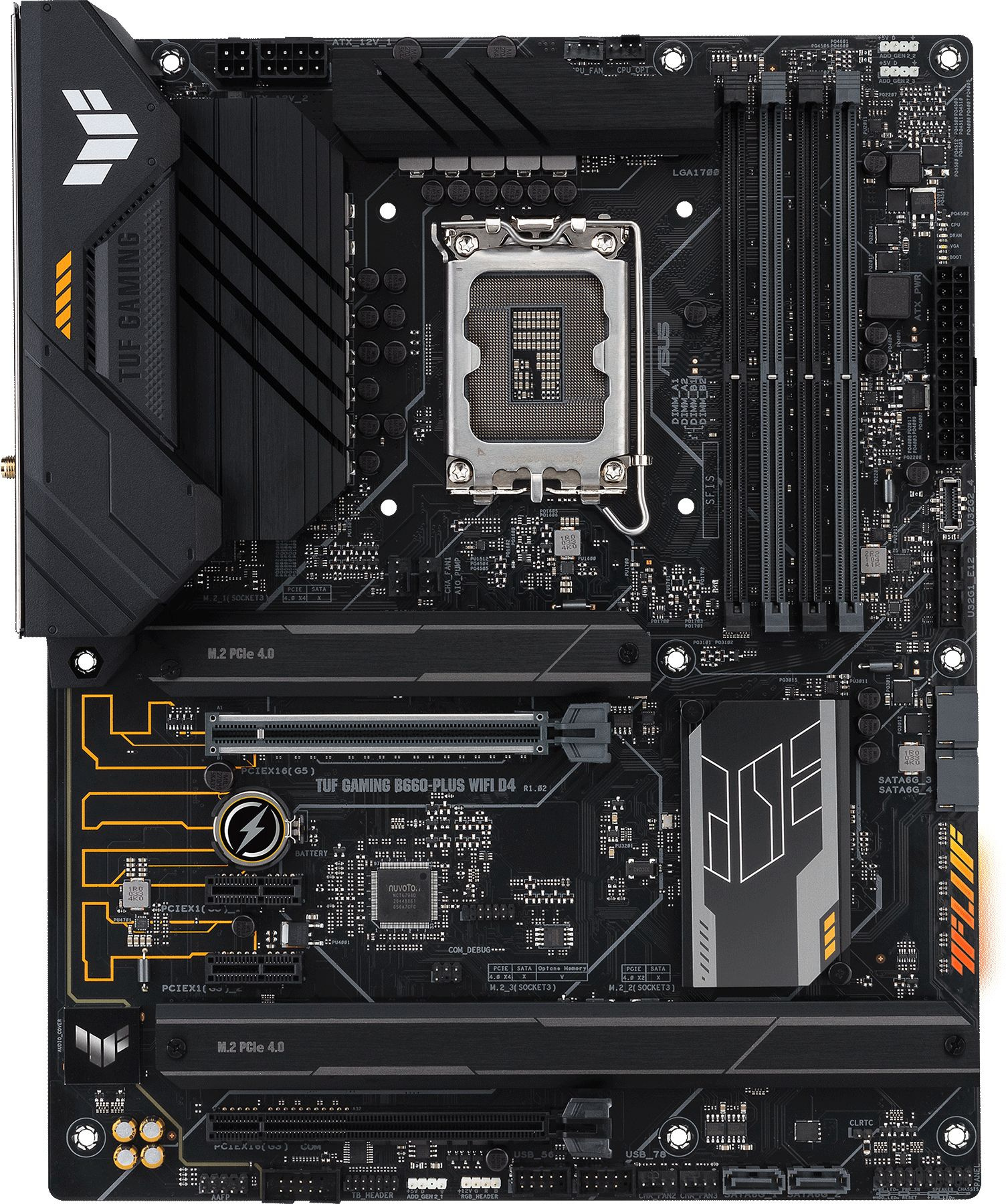 Материнская плата ASUS TUF GAMING B660-PLUS WIFI D4 (90MB1920-M0EAY0), ASUS TUF GAMING B660-PLUS WIFI D4
Материнская плата ASUS TUF GAMING B660-PLUS WIFI D4 (90MB1920-M0EAY0), ASUS TUF GAMING B660-PLUS WIFI D4