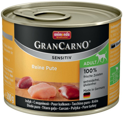 Корм для собак Animonda GranCarno Sensitiv Adult с индейкой (200г), GranCarno Sensitiv Adult с индейкой (200г)
Корм для собак Animonda GranCarno Sensitiv Adult с индейкой (200г), GranCarno Sensitiv Adult с индейкой (200г)