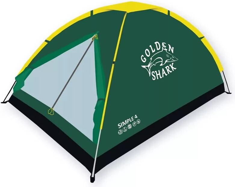 Палатка Comfort Simple 4 зеленый, Треккинговая палатка GOLDEN SHARK Simple 4 (зеленый)
Палатка Comfort Simple 4 зеленый, Треккинговая палатка GOLDEN SHARK Simple 4 (зеленый)