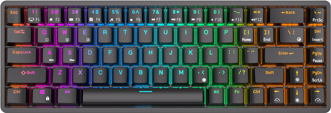 Беспроводная клавиатура Royal Kludge RKG68 Black (USB/2.4 GHz/Bluetoth, RGB, Hot Swap, Brown switch)
Беспроводная клавиатура Royal Kludge RKG68 Black (USB/2.4 GHz/Bluetoth, RGB, Hot Swap, Brown switch)