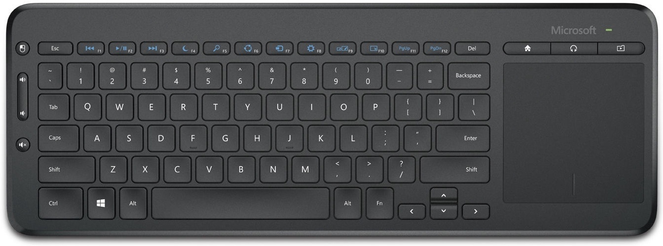 Клавиатура Microsoft All-in-One Media (N9Z-00018), Клавиатура Microsoft All-in-One Media черный USB беспроводная Multimedia Touch
Клавиатура Microsoft All-in-One Media (N9Z-00018), Клавиатура Microsoft All-in-One Media черный USB беспроводная Multimedia Touch