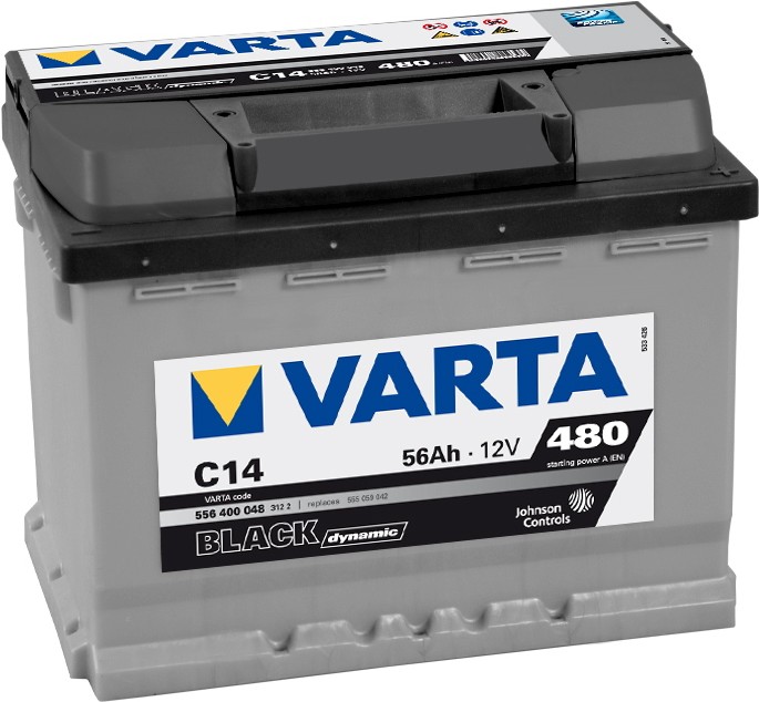 Автомобильный аккумулятор Varta Black Dynamic C14 556 400 048 (56 А/ч), Аккумулятор Varta Black Dynamik / 556400048 (56 А/ч)
Автомобильный аккумулятор Varta Black Dynamic C14 556 400 048 (56 А/ч), Аккумулятор Varta Black Dynamik / 556400048 (56 А/ч)