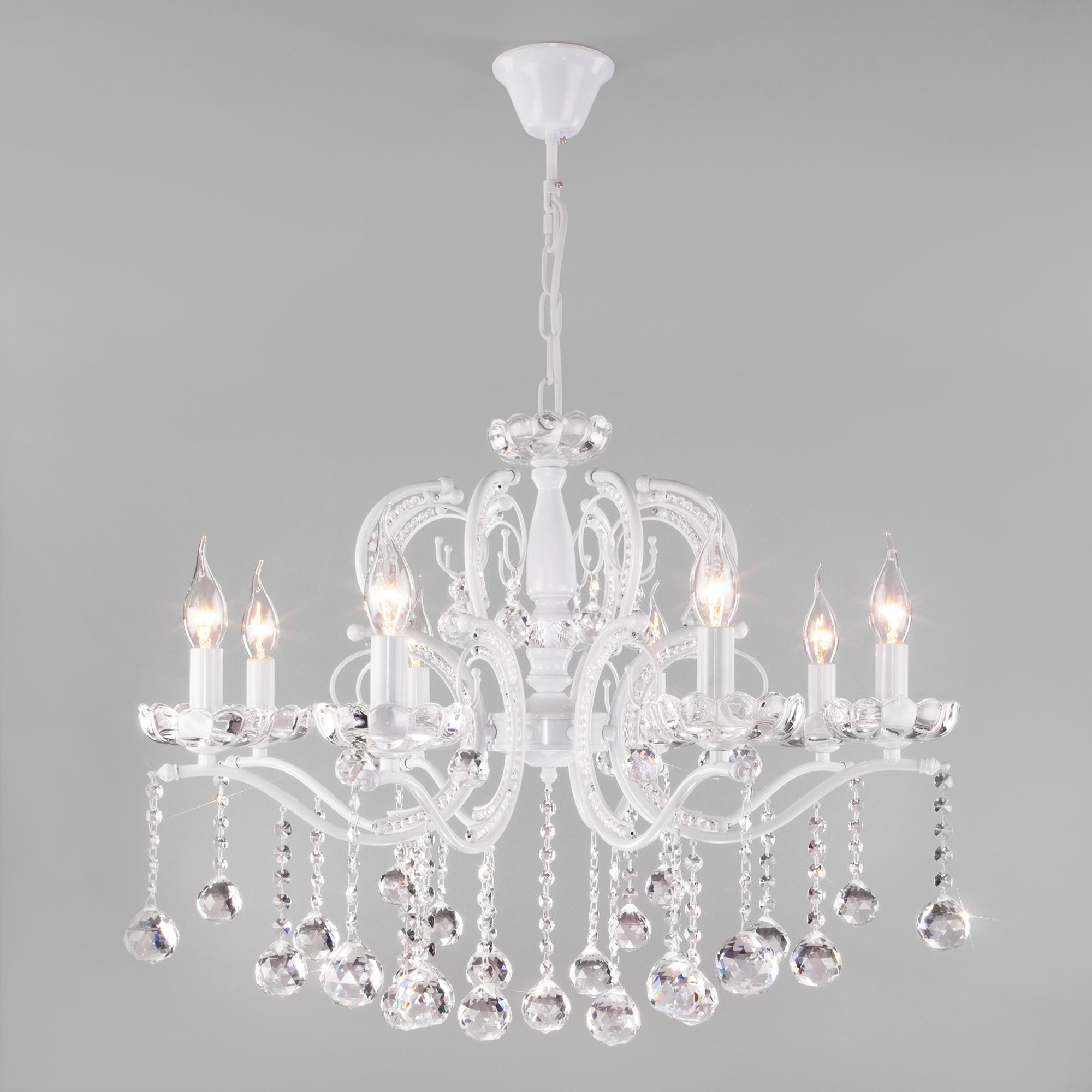 Люстра подвесная Eurosvet 10107/8 глянцевый белый/прозрачный хрусталь Strotskis, Подвесная люстра Eurosvet 10107/8 глянцевый белый/прозрачный хрусталь Strotskis 
Люстра подвесная Eurosvet 10107/8 глянцевый белый/прозрачный хрусталь Strotskis, Подвесная люстра Eurosvet 10107/8 глянцевый белый/прозрачный хрусталь Strotskis