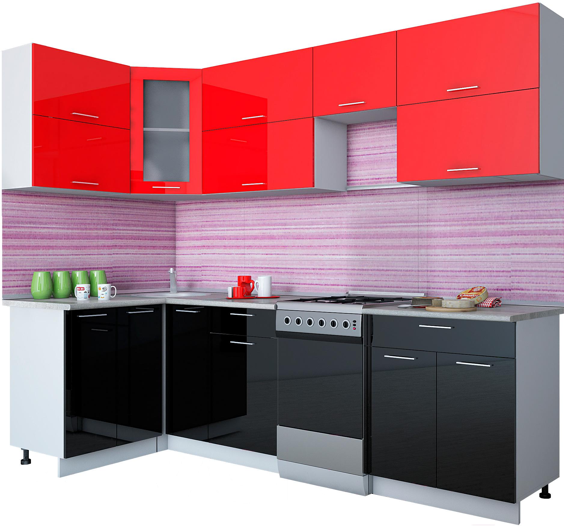 Кухонный гарнитур Интерлиния Мила Gloss 50-12x26 красный/черный глянец, Мила Gloss 50-12x26
Кухонный гарнитур Интерлиния Мила Gloss 50-12x26 красный/черный глянец, Мила Gloss 50-12x26