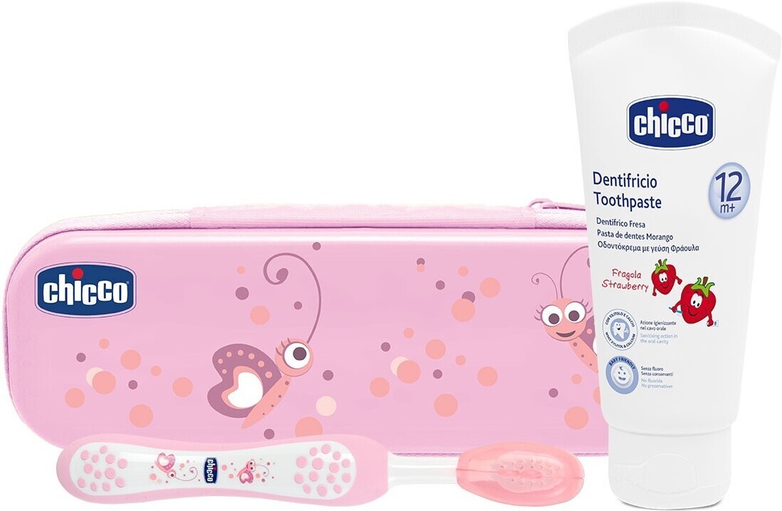 Набор для чистки зубов CHICCO (футляр, средство для чистки зубов и щетка) розовый (00006959100000)
Набор для чистки зубов CHICCO (футляр, средство для чистки зубов и щетка) розовый (00006959100000)