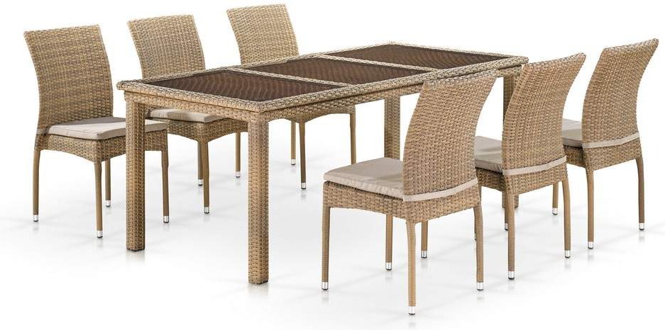 Набор садовой мебели Afina garden T365/Y380B-W65 6+1 Light Brown, Комплект садовой мебели Afina garden T365/Y380B-W65 6+1 Light Brown
Набор садовой мебели Afina garden T365/Y380B-W65 6+1 Light Brown, Комплект садовой мебели Afina garden T365/Y380B-W65 6+1 Light Brown