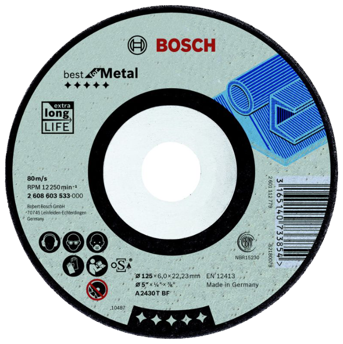 Обдирочный круг Bosch 2.608.603.533, Обдирочный круг Bosch 125х7.0 Best for Metal 2.608.603.533
Обдирочный круг Bosch 2.608.603.533, Обдирочный круг Bosch 125х7.0 Best for Metal 2.608.603.533