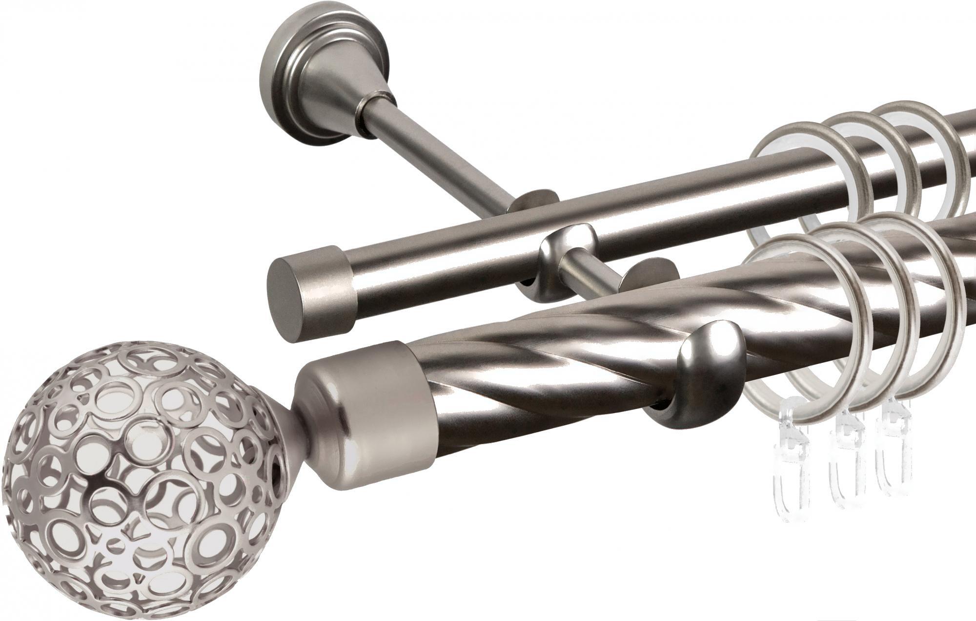 Карниз АС ФОРОС Grace D25К/16Г + наконечники Метеор 2м сатин 
Карниз АС ФОРОС Grace D25К/16Г + наконечники Метеор 2м сатин