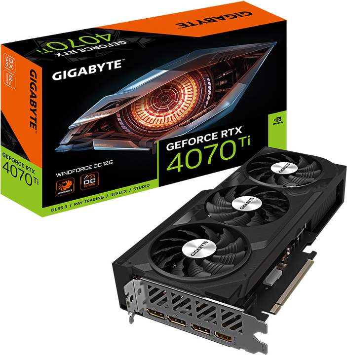 Видеокарта GigaByte GeForce RTX 4070 Ti Windforce OC 12GB RTL (GV-N407TWF3OC-12GD)
Видеокарта GigaByte GeForce RTX 4070 Ti Windforce OC 12GB RTL (GV-N407TWF3OC-12GD)