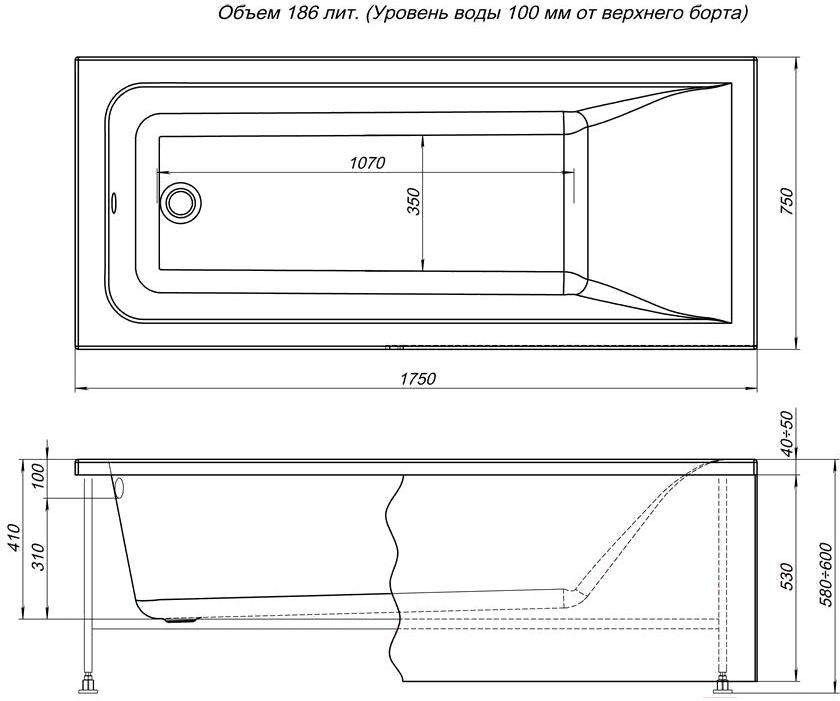 Ванна Aquanet Bright 175x75 с каркасом и экраном, Bright 175x75 с каркасом и экраном
Ванна Aquanet Bright 175x75 с каркасом и экраном, Bright 175x75 с каркасом и экраном