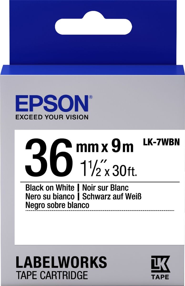 Картридж-лента для термопринтера Epson C53S657006, Картридж Epson LK7WBN Std Blk/Wht 36/9 C53S657006
Картридж-лента для термопринтера Epson C53S657006, Картридж Epson LK7WBN Std Blk/Wht 36/9 C53S657006