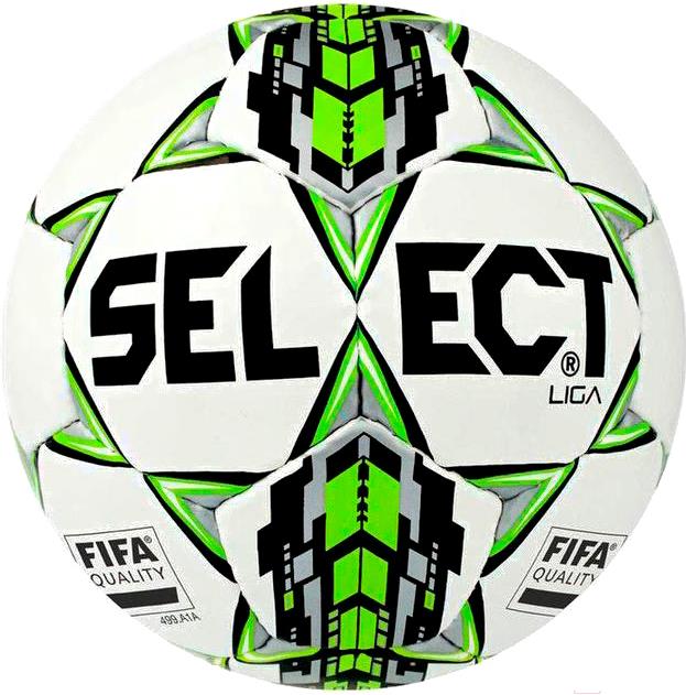 Футбольный мяч Select Liga Fifa размер 5 белый/зеленый, Футбольный мяч Select Liga Fifa 5
Футбольный мяч Select Liga Fifa размер 5 белый/зеленый, Футбольный мяч Select Liga Fifa 5