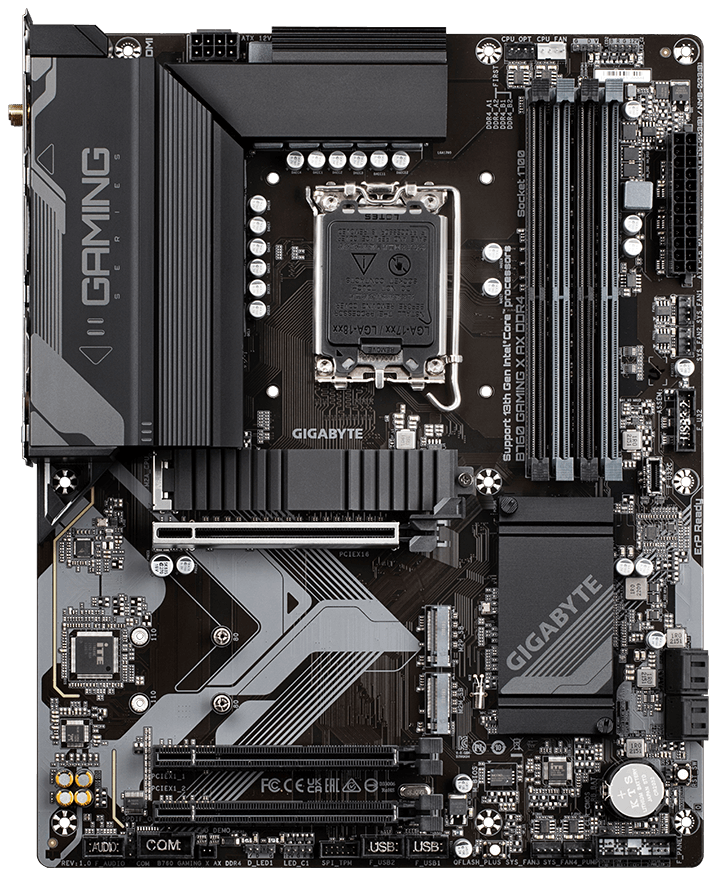 Материнская плата Gigabyte B760 Gaming X AX DDR4 (rev. 1.0), Материнская плата Gigabyte B760 Gaming X AX DDR4 Soc-1700 Intel RAID+HDMI+DP
Материнская плата Gigabyte B760 Gaming X AX DDR4 (rev. 1.0), Материнская плата Gigabyte B760 Gaming X AX DDR4 Soc-1700 Intel RAID+HDMI+DP