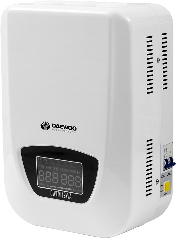 Стабилизатор напряжения Daewoo DW-TM12KVA, Сетевой фильтр Daewoo DW-TM12KVA
Стабилизатор напряжения Daewoo DW-TM12KVA, Сетевой фильтр Daewoo DW-TM12KVA