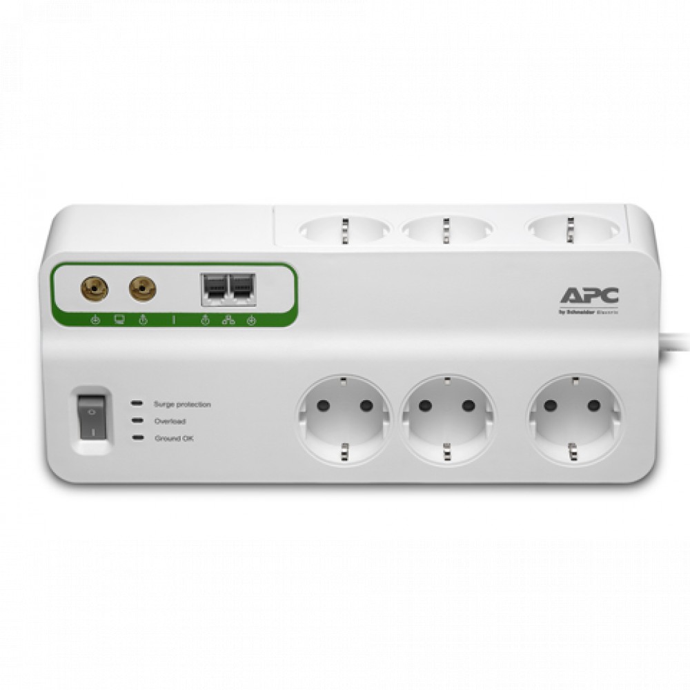 Сетевой фильтр APC Home/Office SurgeArrest PMH63VT-RS, Home/Office SurgeArrest 6 outlets with Phone and Coax Protection 230V
Сетевой фильтр APC Home/Office SurgeArrest PMH63VT-RS, Home/Office SurgeArrest 6 outlets with Phone and Coax Protection 230V
