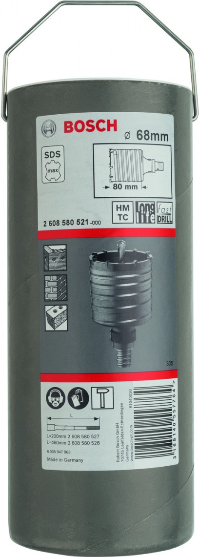 Буровая коронка Bosch 2.608.580.521, Коронка Bosch SDS-max-9 Core Cutter 68 мм 2.608.580.521
Буровая коронка Bosch 2.608.580.521, Коронка Bosch SDS-max-9 Core Cutter 68 мм 2.608.580.521