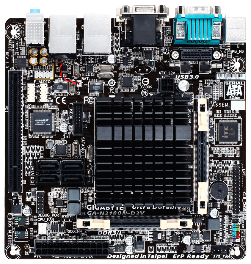 Материнская плата Gigabyte GA-N3160N-D3V, GA-N3160N-D3V + CPU Intel Quad-Core Celeron N3160
Материнская плата Gigabyte GA-N3160N-D3V, GA-N3160N-D3V + CPU Intel Quad-Core Celeron N3160