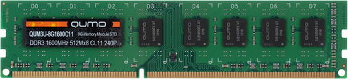Оперативная память QUMO 8GB DDR3 PC3-12800 (QUM3U-8G1600C11), Оперативная память QUMO 8GB DDR3 PC3-12800 QUM3U-8G1600C11
Оперативная память QUMO 8GB DDR3 PC3-12800 (QUM3U-8G1600C11), Оперативная память QUMO 8GB DDR3 PC3-12800 QUM3U-8G1600C11