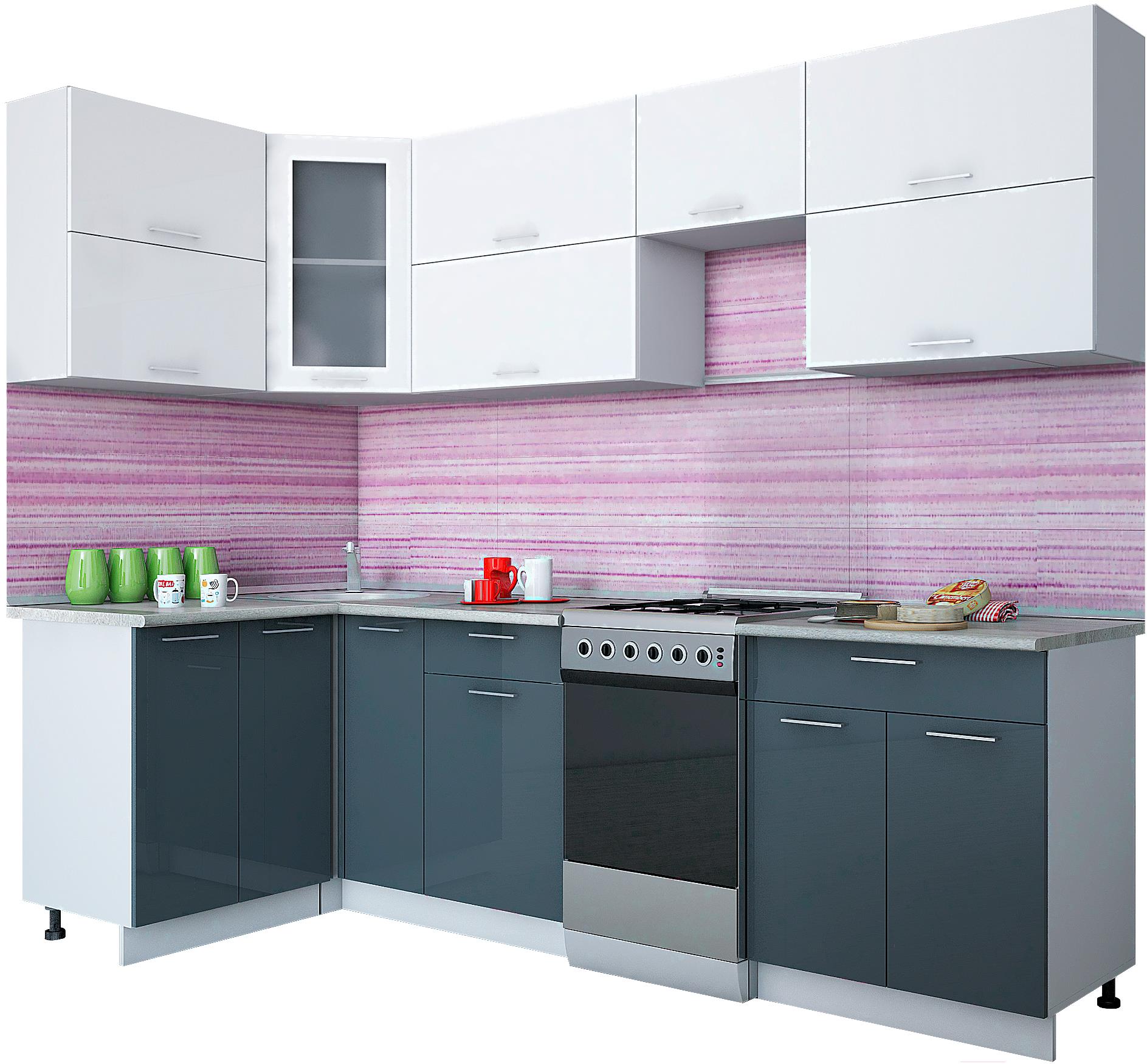 Кухонный гарнитур Интерлиния Мила Gloss 50-12x26 белый/асфальт глянец, Мила Gloss 50-12x26
Кухонный гарнитур Интерлиния Мила Gloss 50-12x26 белый/асфальт глянец, Мила Gloss 50-12x26