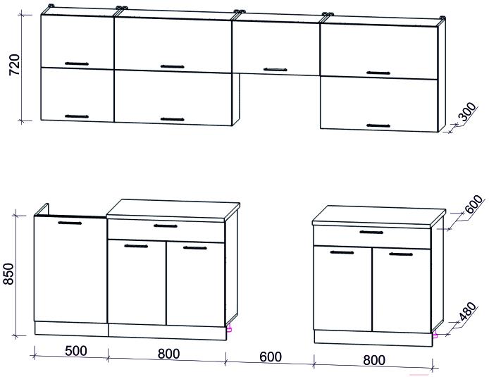 Кухонный гарнитур Интерлиния Мила Gloss 60-27 яблоко/черный глянец, Мила Gloss 60-27 
Кухонный гарнитур Интерлиния Мила Gloss 60-27 яблоко/черный глянец, Мила Gloss 60-27