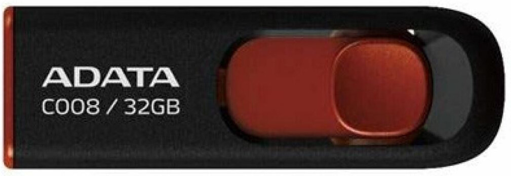 USB Flash A-Data C008 Black+Red 32 Гб (AC008-32G-RKD), Флеш-накопитель USB A-Data 32GB AC008-32G-RKD
USB Flash A-Data C008 Black+Red 32 Гб (AC008-32G-RKD), Флеш-накопитель USB A-Data 32GB AC008-32G-RKD