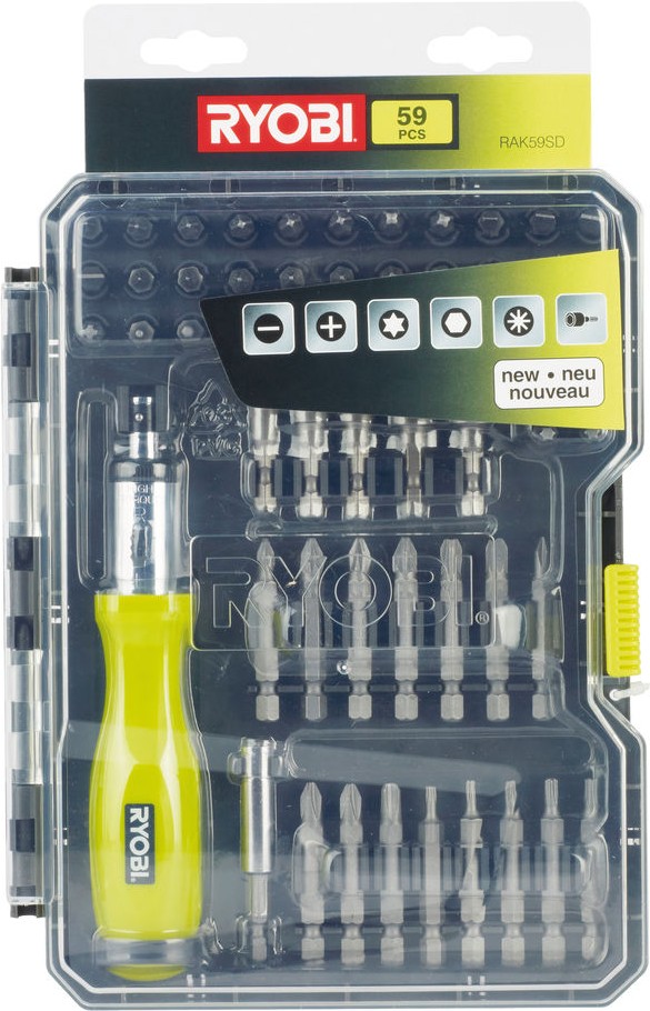 Набор оснастки Ryobi RAK59SD (5132002251), Набор инструментов RYOBI RAK59SD 59 предметов
Набор оснастки Ryobi RAK59SD (5132002251), Набор инструментов RYOBI RAK59SD 59 предметов