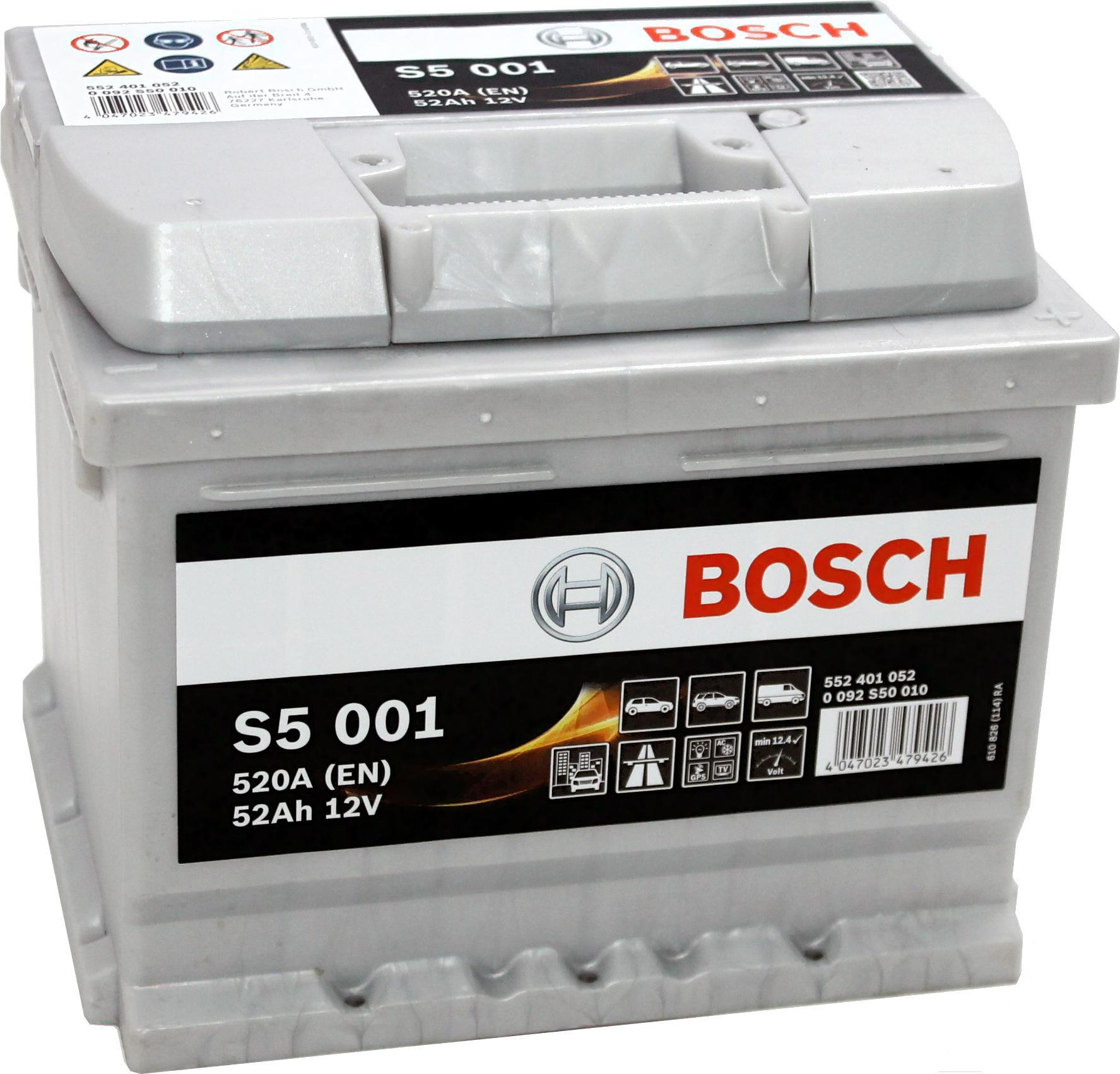 Автомобильный аккумулятор Bosch S5 001 (552401052) 52 А/ч, S5 001 552401052 52 А/ч
Автомобильный аккумулятор Bosch S5 001 (552401052) 52 А/ч, S5 001 552401052 52 А/ч