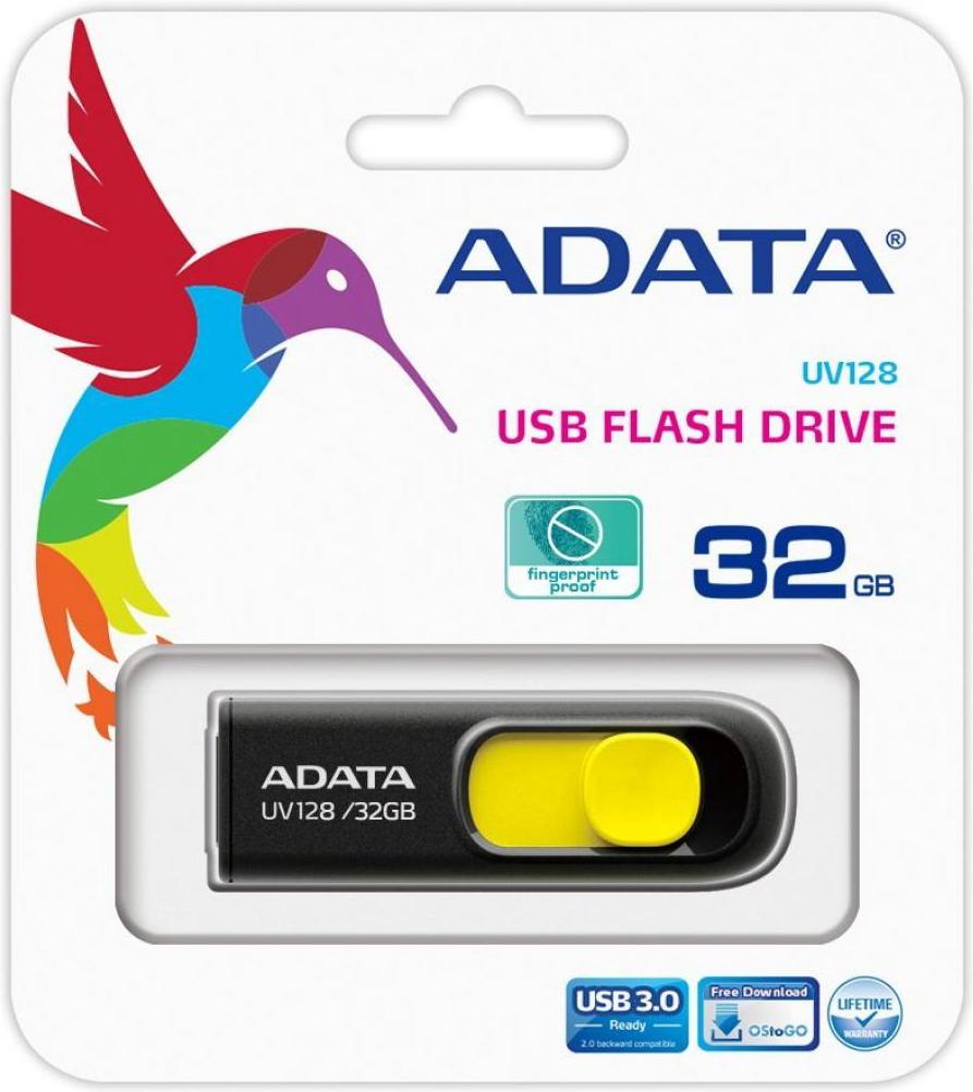 USB Flash A-Data DashDrive UV128 Black/Yellow 32GB (AUV128-32G-RBY), DashDrive UV128 32GB
USB Flash A-Data DashDrive UV128 Black/Yellow 32GB (AUV128-32G-RBY), DashDrive UV128 32GB