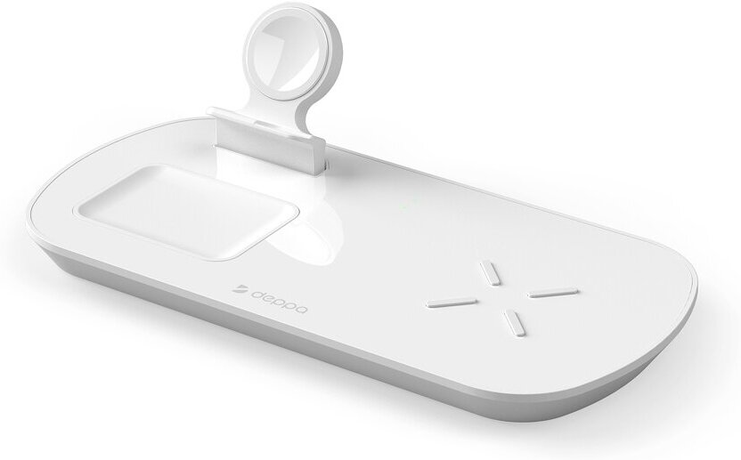 Зарядная беспроводная станция Deppa 3в1 для iPhone, Apple Watch, Airpods белый (24010)
Зарядная беспроводная станция Deppa 3в1 для iPhone, Apple Watch, Airpods белый (24010)
