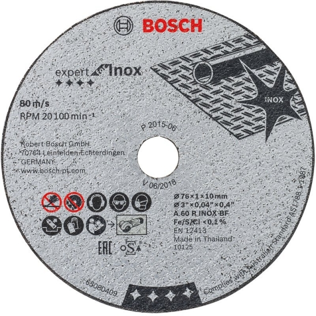 Набор оснастки Bosch 2.608.601.520 (5шт), Отрезной круг Bosch 76x1x10мм Expert for Inox 5шт 2.608.601.520
Набор оснастки Bosch 2.608.601.520 (5шт), Отрезной круг Bosch 76x1x10мм Expert for Inox 5шт 2.608.601.520