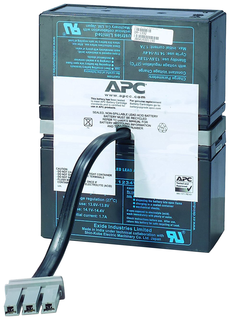 Аккумулятор для ИБП APC RBC33 для Back UPS1500/Smart UPS1000/SC1000I/BR1500I, RBC33
Аккумулятор для ИБП APC RBC33 для Back UPS1500/Smart UPS1000/SC1000I/BR1500I, RBC33