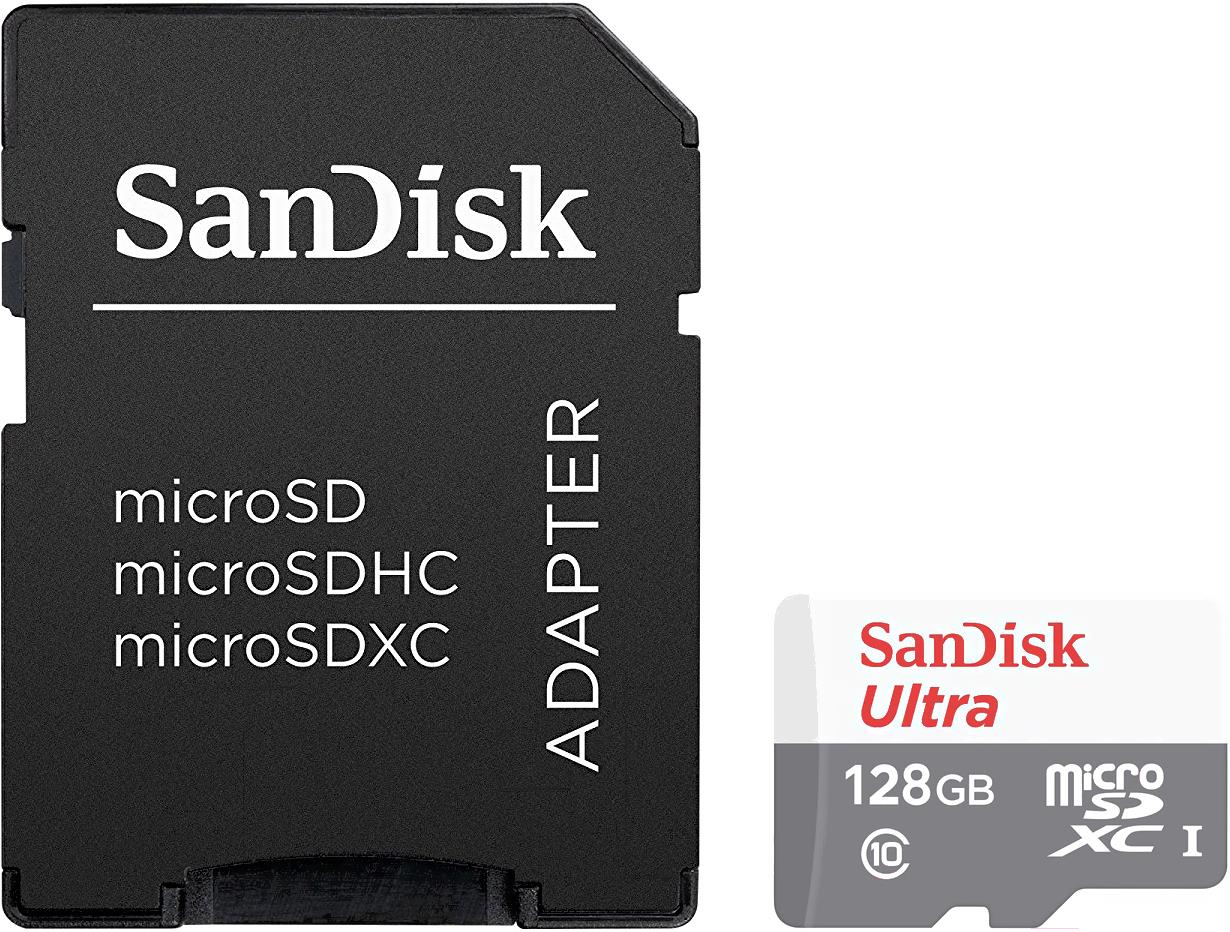 Карта памяти SanDisk Ultra Android microSDXC 128GB + адаптер (SDSQUNS-128G-GN6TA), Ultra Android microSDXC 128GB + адаптер
Карта памяти SanDisk Ultra Android microSDXC 128GB + адаптер (SDSQUNS-128G-GN6TA), Ultra Android microSDXC 128GB + адаптер