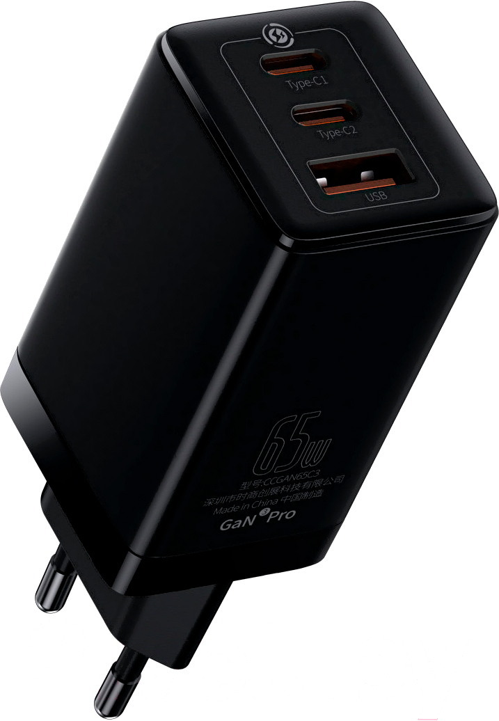 Сетевое зарядное устройство Baseus GaN3 Pro Fast Charger 2C U 65W (CCGP050101), Сетевое зарядное устройство Baseus GaN3 Pro Fast Charger 2C U 65W EU Black (Include: Baseus Xiaobai series fast charging Cable Type-C to Type-C 100W(20V/5A) (CCGP050101)
Сетевое зарядное устройство Baseus GaN3 Pro Fast Charger 2C U 65W (CCGP050101), Сетевое зарядное устройство Baseus GaN3 Pro Fast Charger 2C U 65W EU Black (Include: Baseus Xiaobai series fast charging Cable Type-C to Type-C 100W(20V/5A) (CCGP050101)