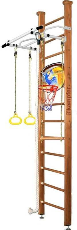 Шведская стенка Kampfer Helena Ceiling Basketball Shield №2 Высота 3 м турник ореховый/белый антик
Шведская стенка Kampfer Helena Ceiling Basketball Shield №2 Высота 3 м турник ореховый/белый антик