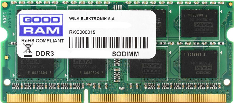 Оперативная память GOODRAM 8GB DDR3 SO-DIMM PC3-12800(GR1600S364L11/8G), 8GB DDR3 SO-DIMM PC3-12800
Оперативная память GOODRAM 8GB DDR3 SO-DIMM PC3-12800(GR1600S364L11/8G), 8GB DDR3 SO-DIMM PC3-12800