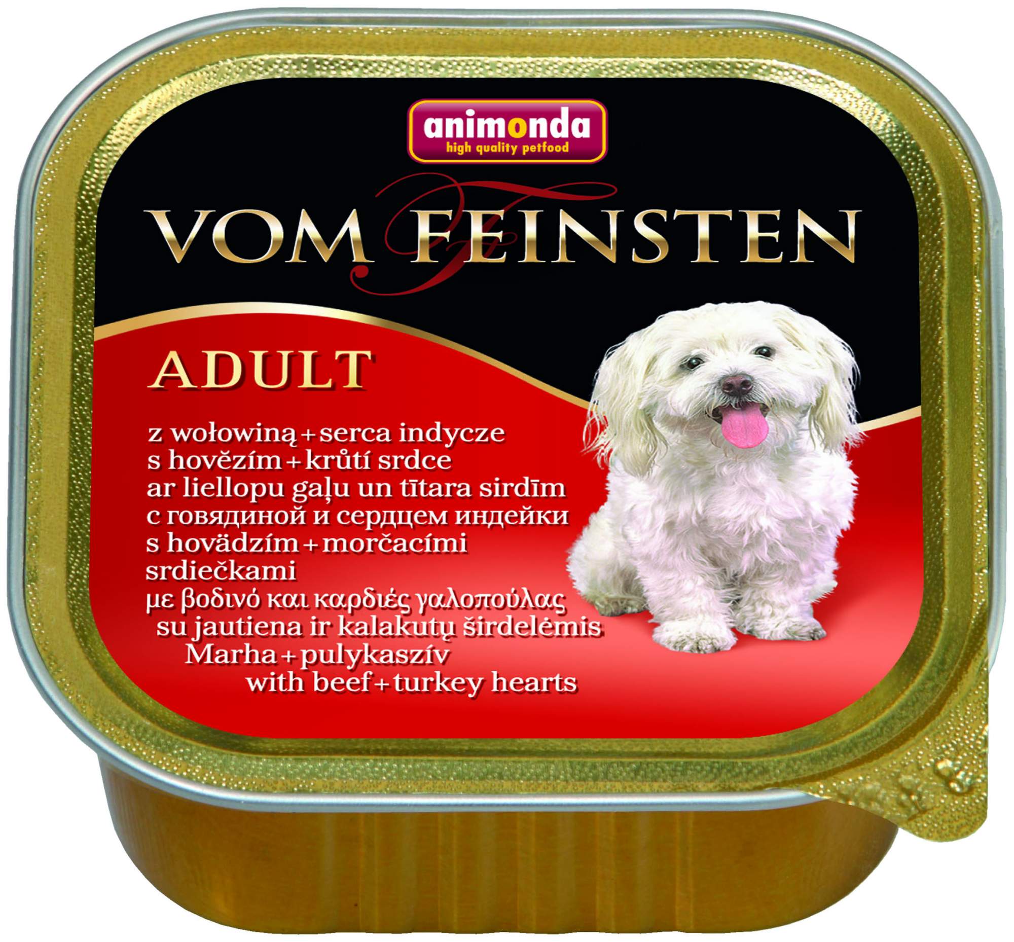 Корм для собак Animonda Vom Feinsten Adult с говядиной и сердцем индейки (150г), Vom Feinsten Adult с говядиной и сердцем индейки 150г
Корм для собак Animonda Vom Feinsten Adult с говядиной и сердцем индейки (150г), Vom Feinsten Adult с говядиной и сердцем индейки 150г