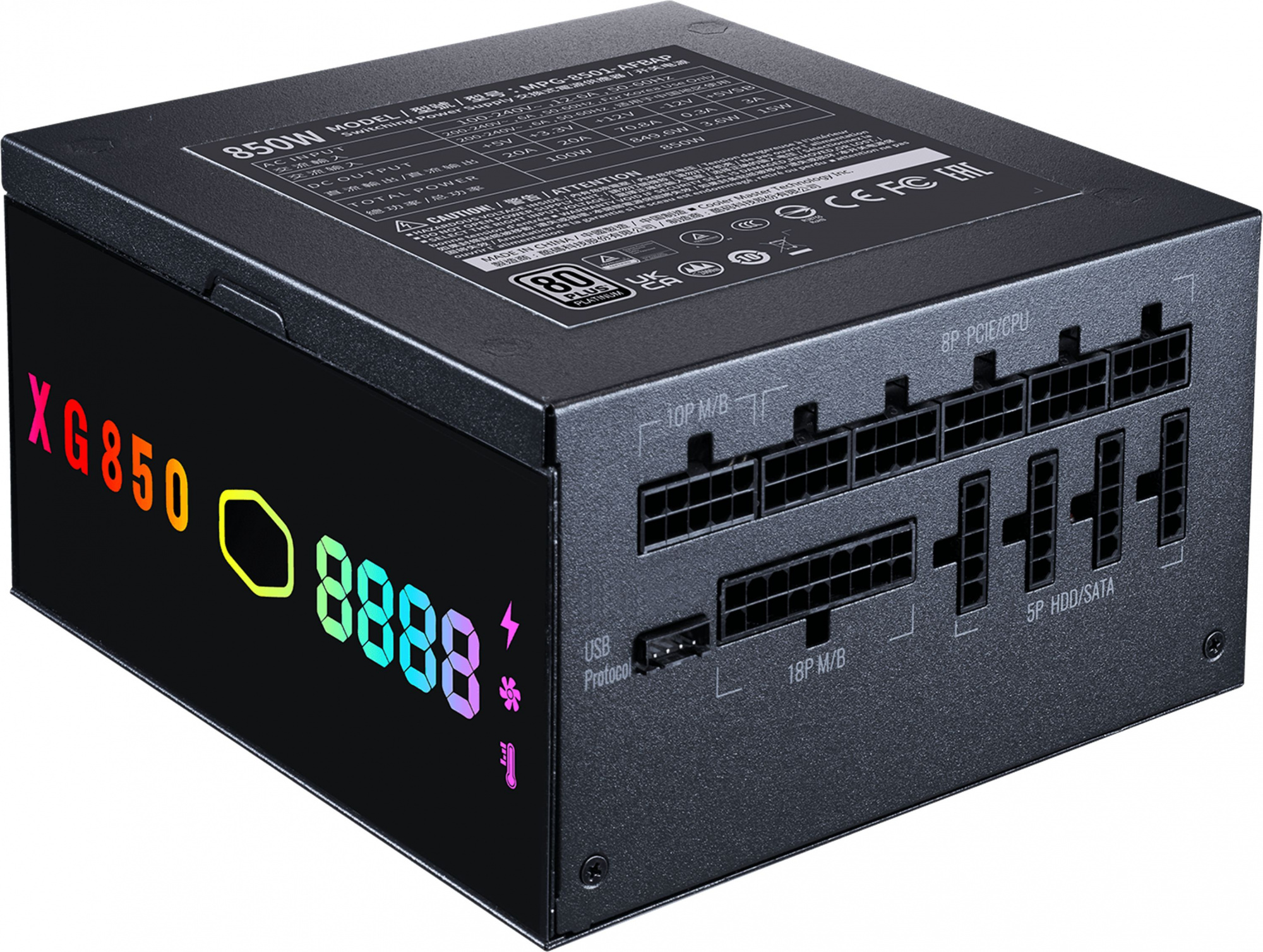 Блок питания Cooler Master ATX 850W XG850 PLATINUM Plus 80+ platinum (MPG-8501-AFBAP-XEU)
Блок питания Cooler Master ATX 850W XG850 PLATINUM Plus 80+ platinum (MPG-8501-AFBAP-XEU)