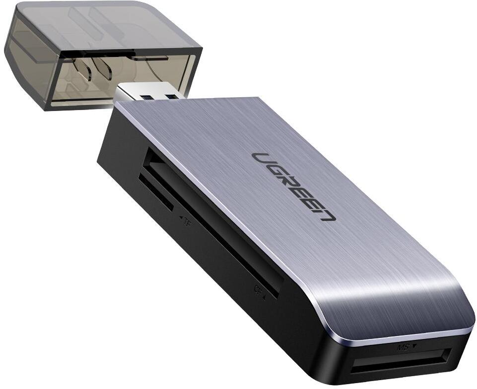 Картридер UGREEN CM180-50541; USB-А 3.0 to TF/SD/CF/MS, алюминиевый корпус, Space Gray
Картридер UGREEN CM180-50541; USB-А 3.0 to TF/SD/CF/MS, алюминиевый корпус, Space Gray