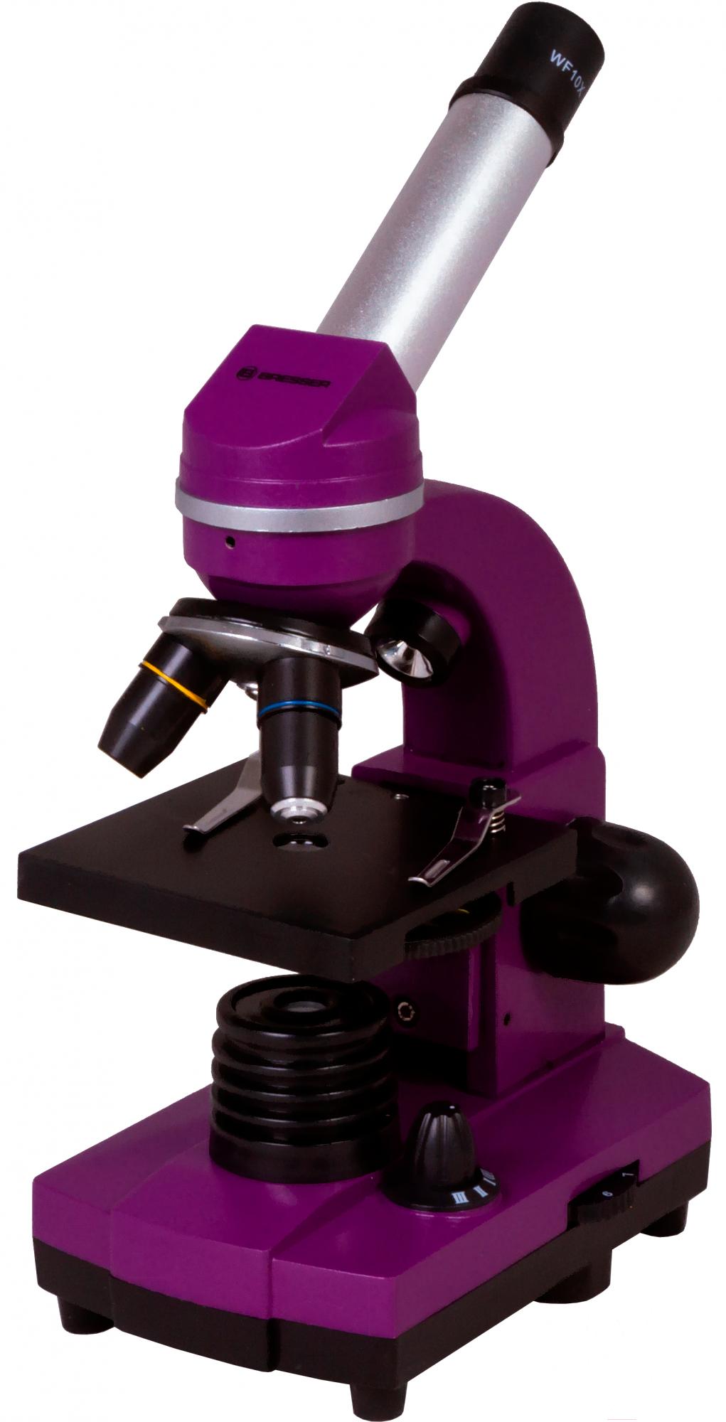 

Микроскоп Bresser Junior Biolux SEL монокуляр 401600x на 3 объектива фиолетовый (74321)